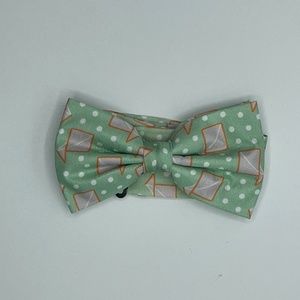 Lacrosse bowtie, lacrosse goals, mint green, orange and white - custom